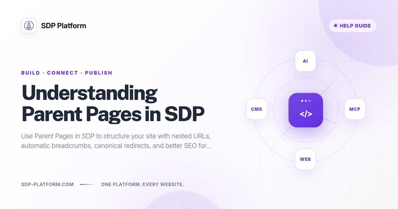 Understanding Parent Pages in SDP