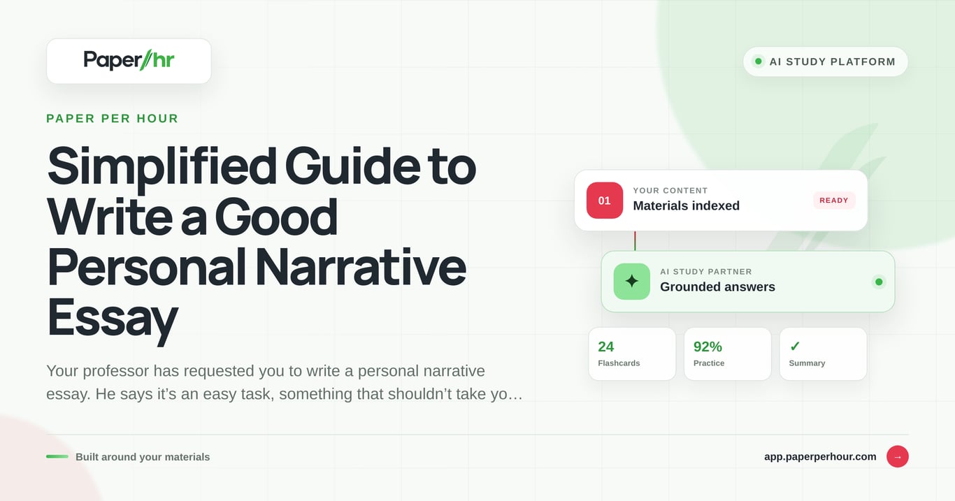 Simplified Guide to Write a Good Personal Narrative Essay