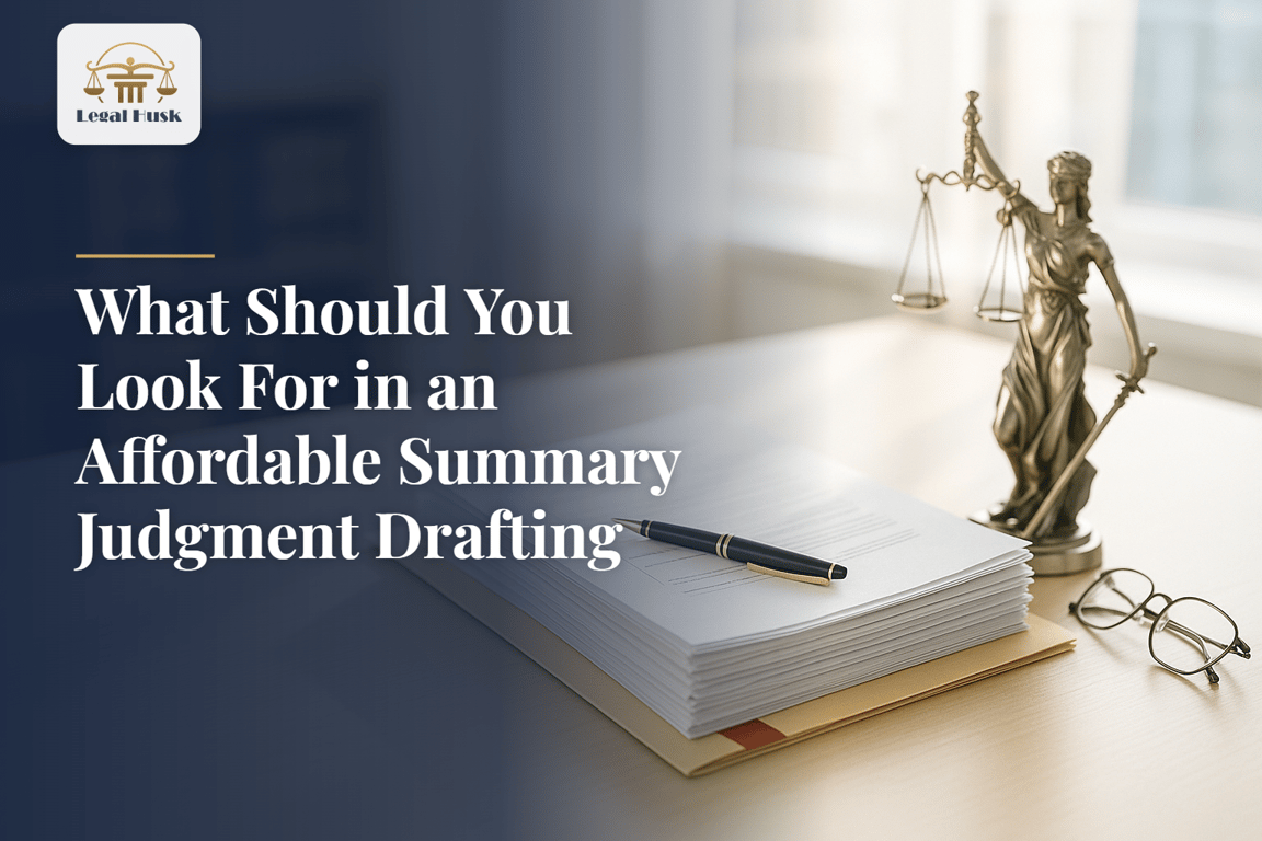 What Should You Look For in an Affordable Summary Judgment Drafting Service?