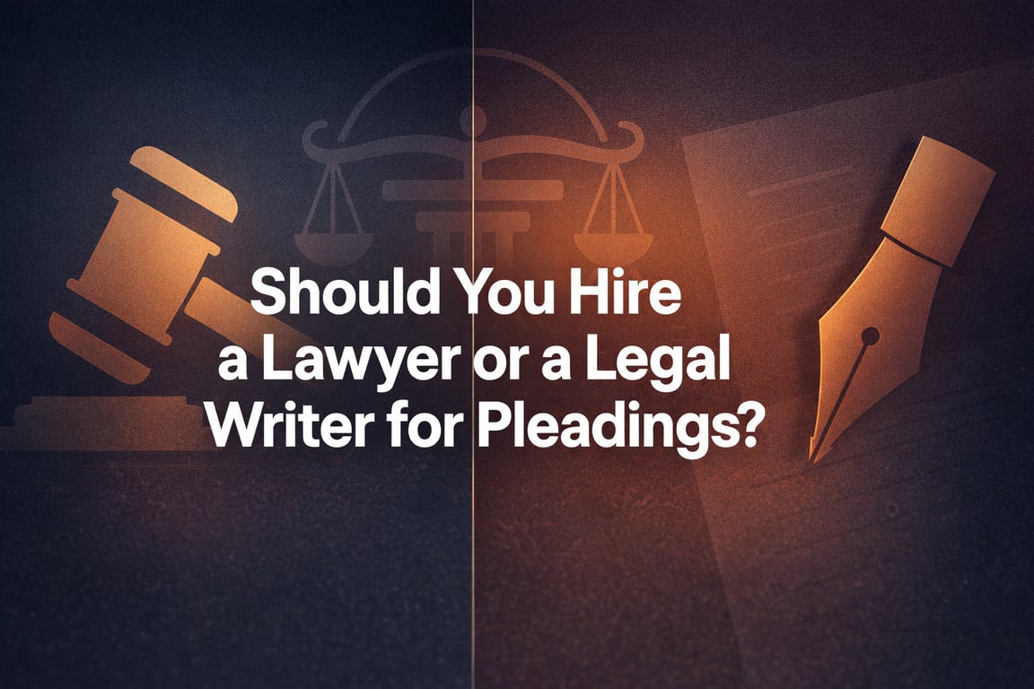 Should You Hire a Lawyer or a Legal Writer for Pleadings?