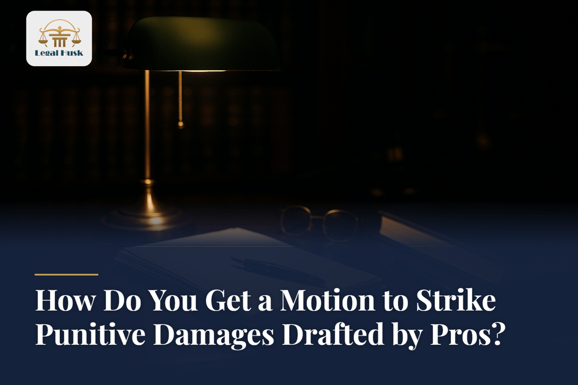 How Do You Get a Motion to Strike Punitive Damages Drafted by Pros?
