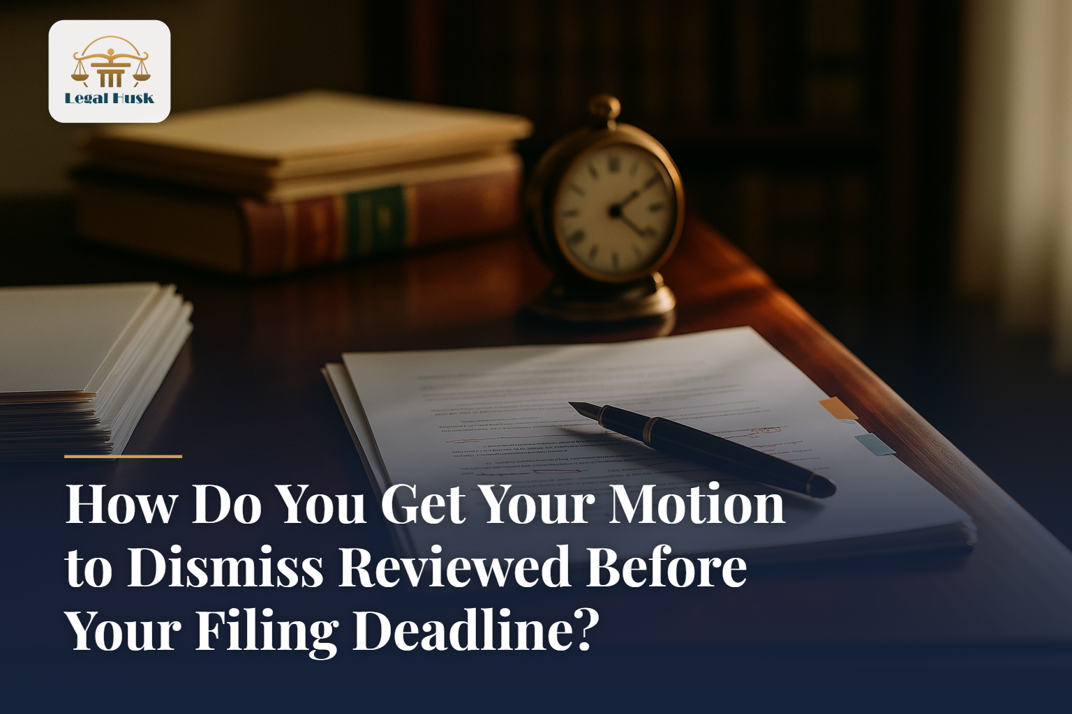 How Do You Get Your Motion to Dismiss Reviewed Before Your Filing Deadline?