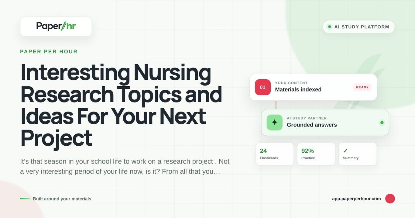Interesting Nursing Research Topics and Ideas For Your Next Project