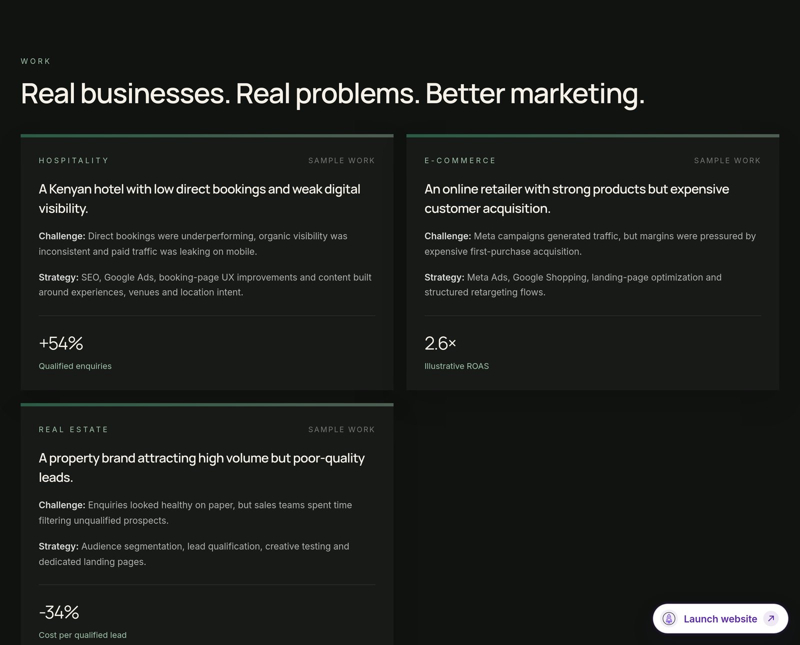 Case Studies component