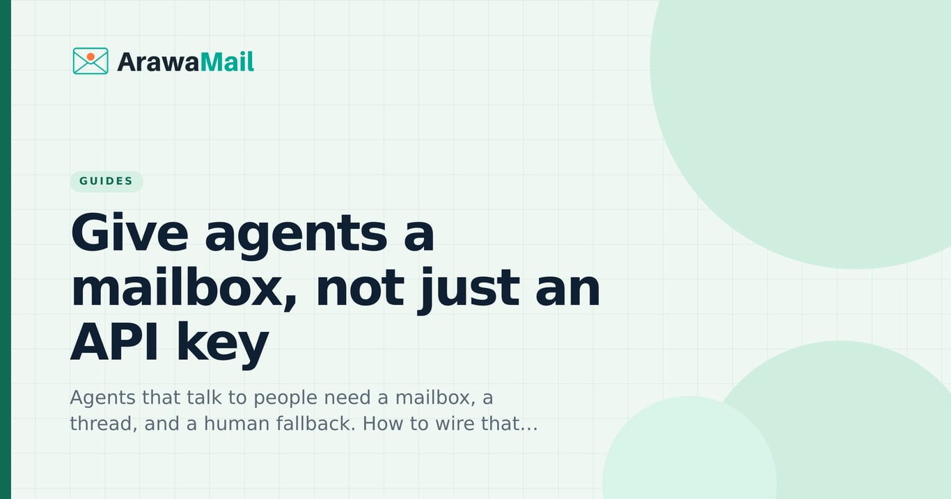 Give agents a mailbox, not just an API key