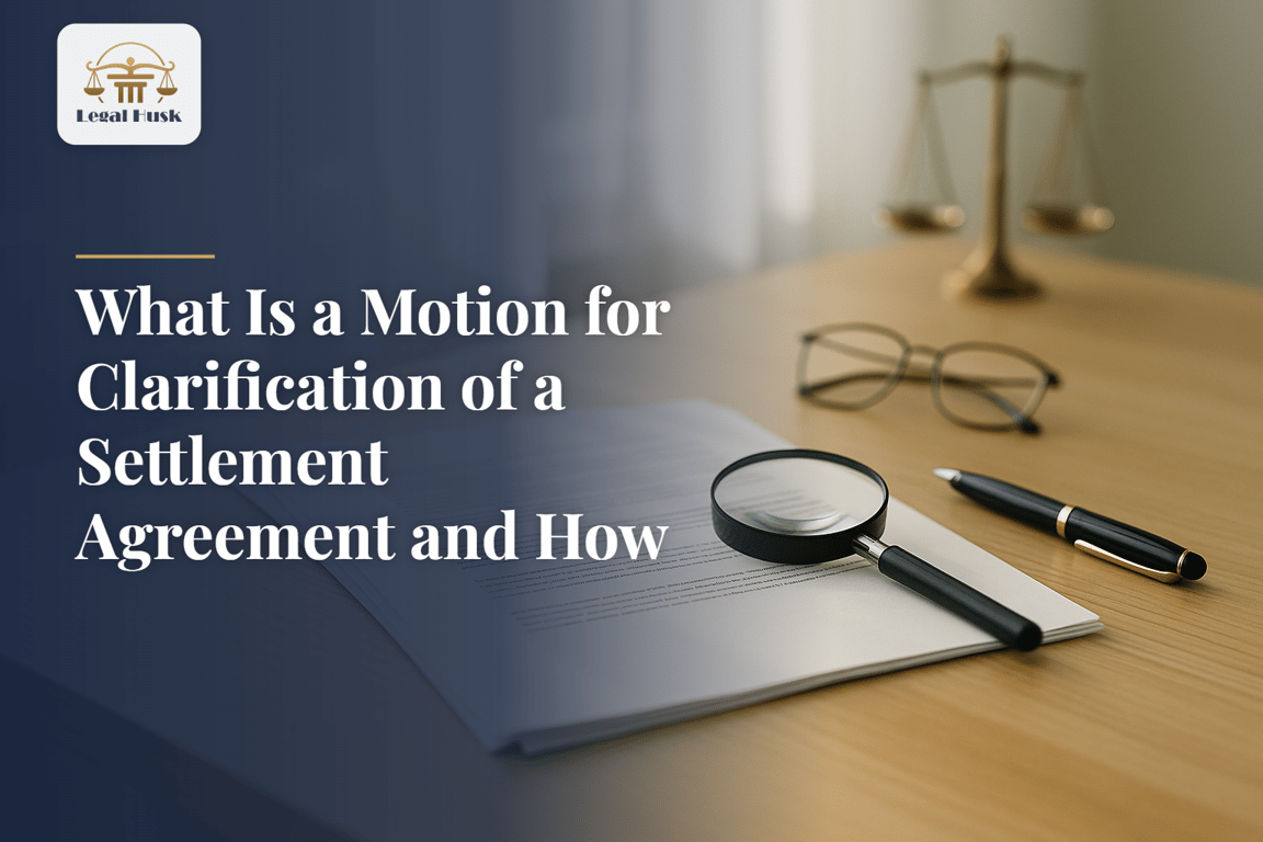 What Is a Motion for Clarification of a Settlement Agreement and How Do You File One?