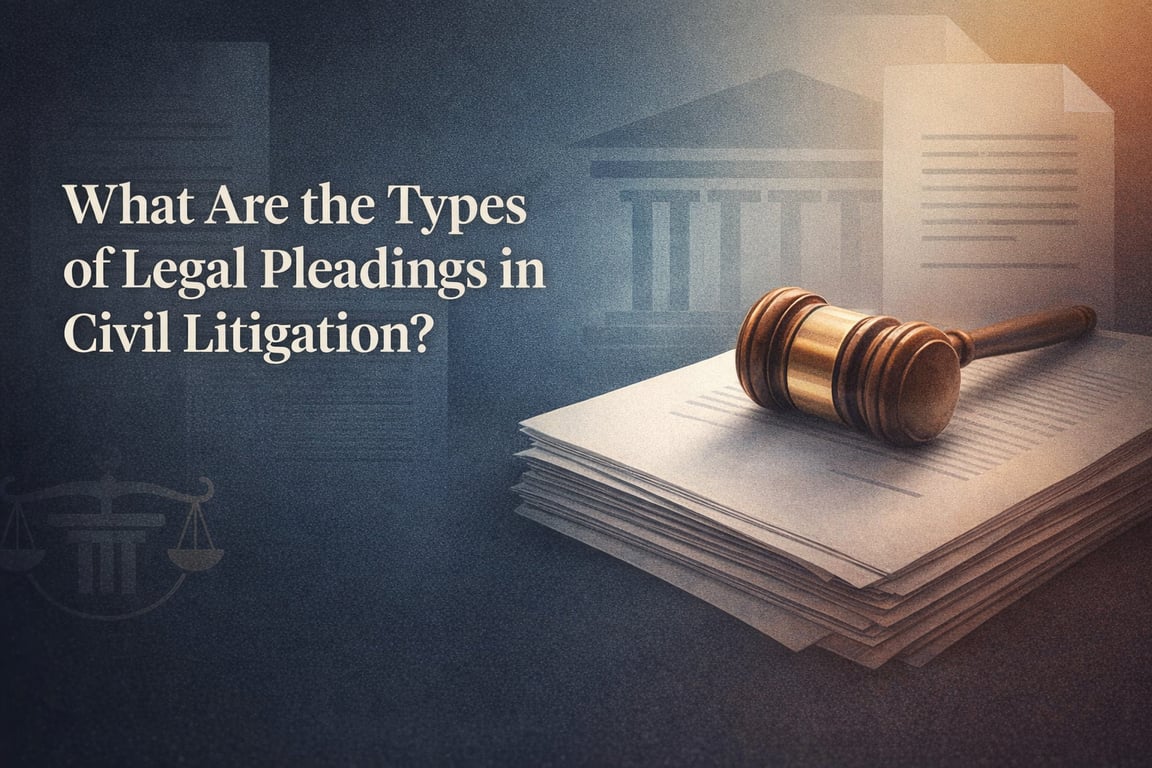 What Are the Types of Legal Pleadings in Civil Litigation?