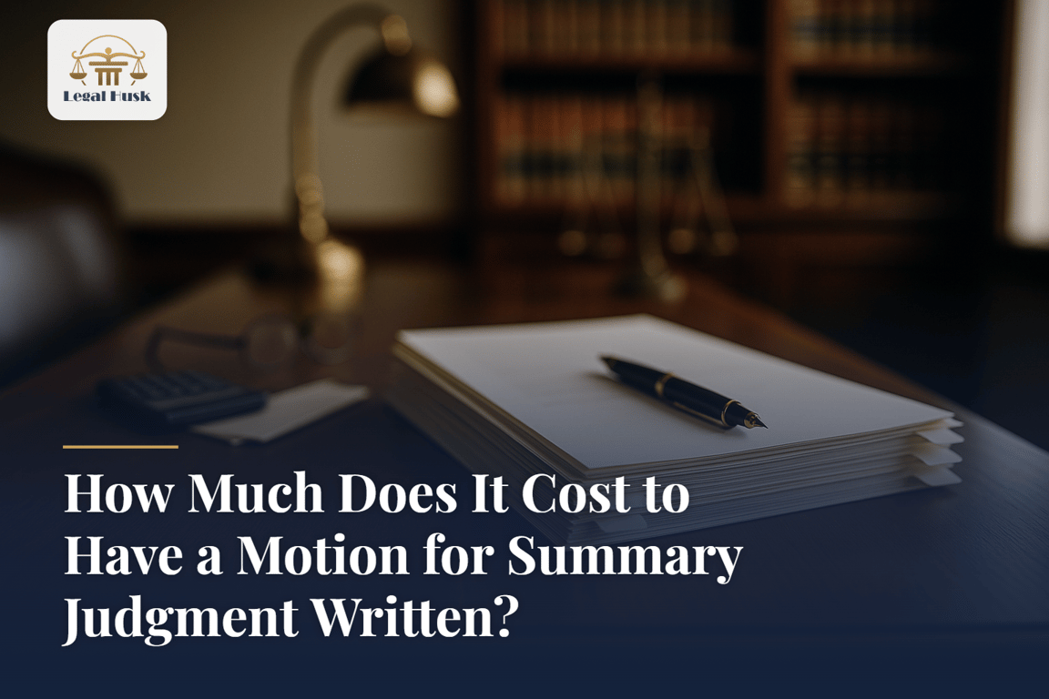 How Much Does It Cost to Have a Motion for Summary Judgment Written?