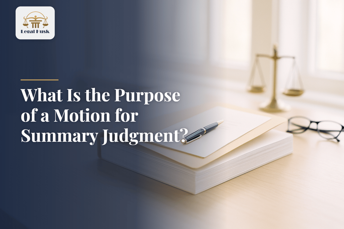What Is the Purpose of a Motion for Summary Judgment?