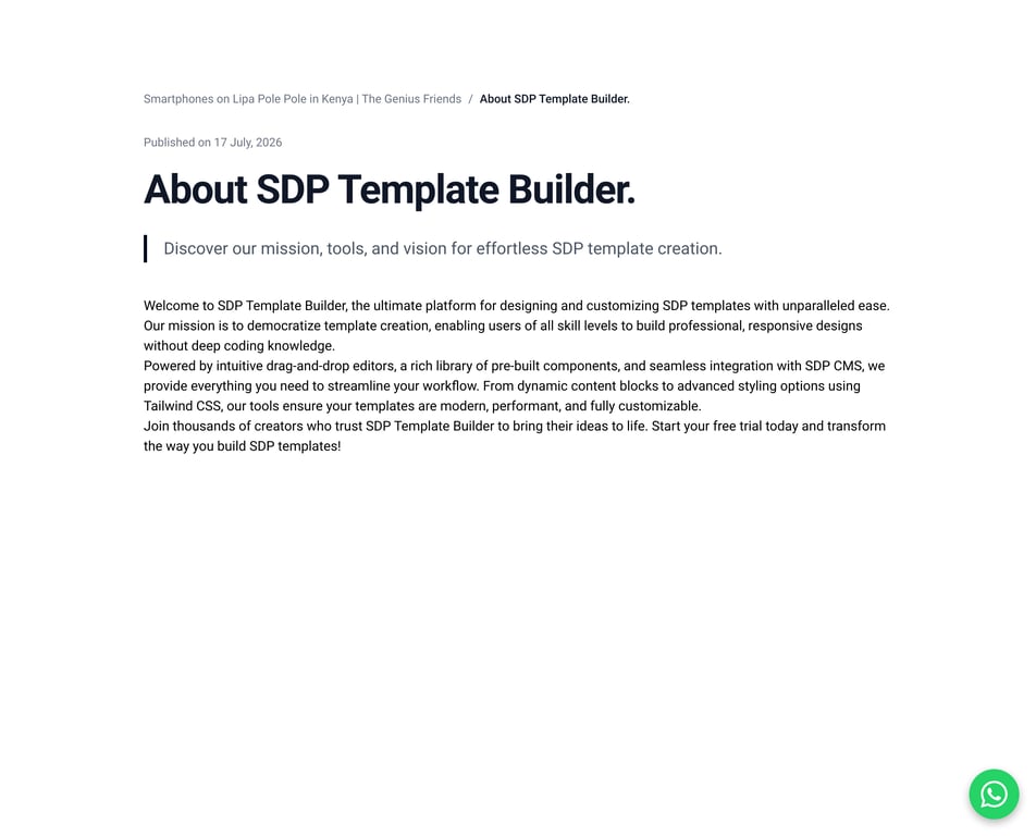 Article Content Section component