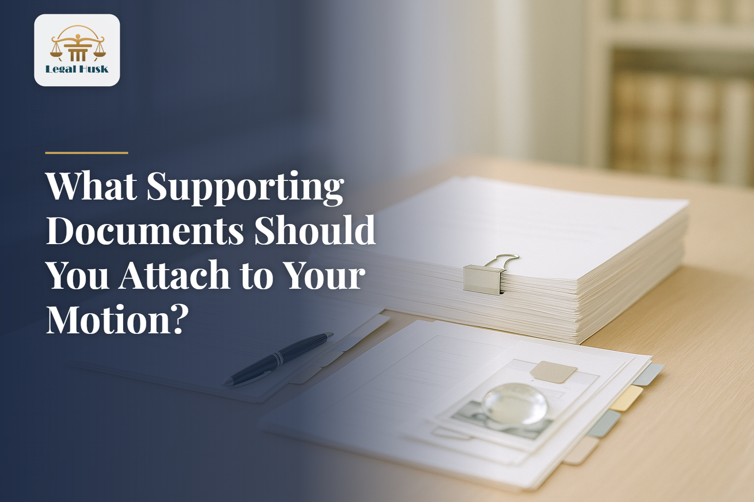What Supporting Documents Should You Attach to Your Motion?