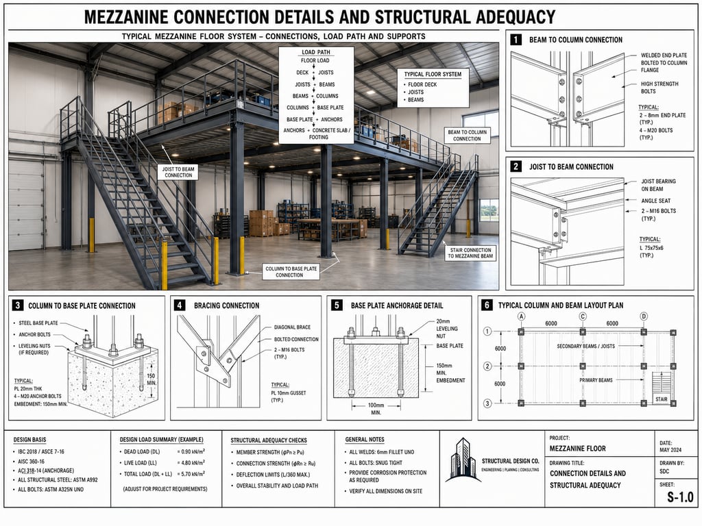 Mezzanine Connection Details And Structural Adequacy