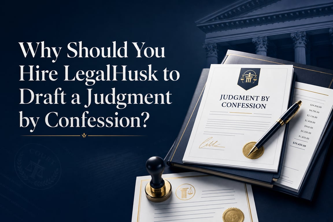 Why Should You Hire LegalHusk to Draft a Judgment by Confession?
