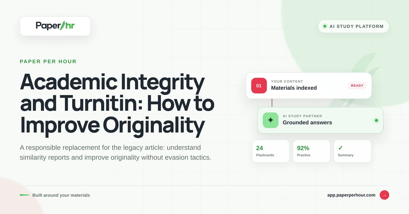 Academic Integrity and Turnitin: How to Improve Originality