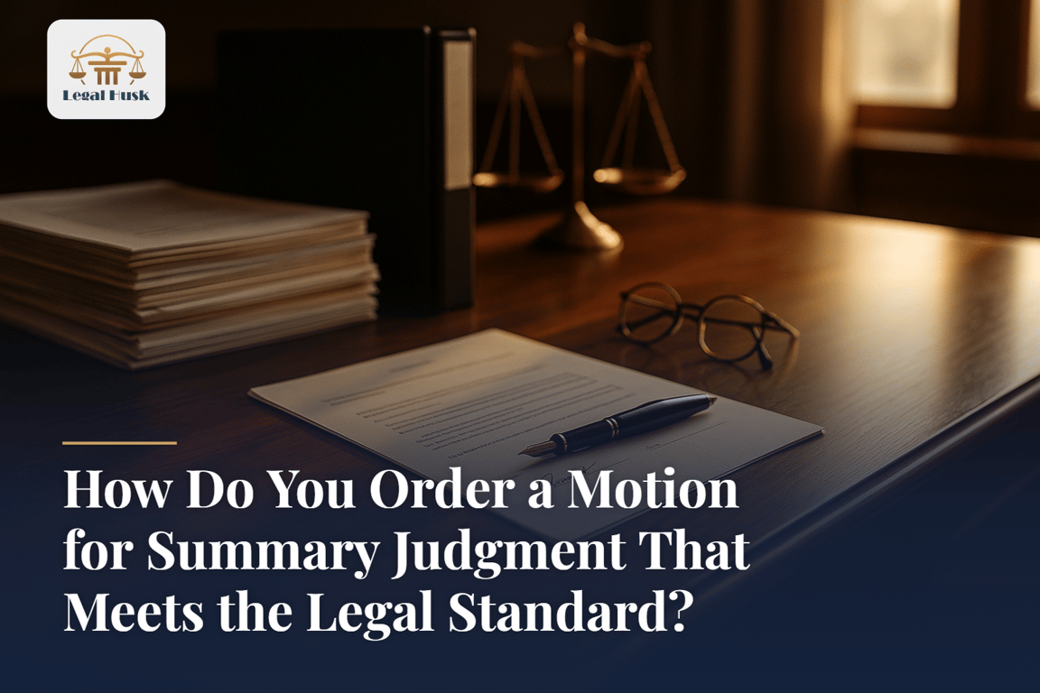 How Do You Order a Motion for Summary Judgment That Meets the Legal Standard?