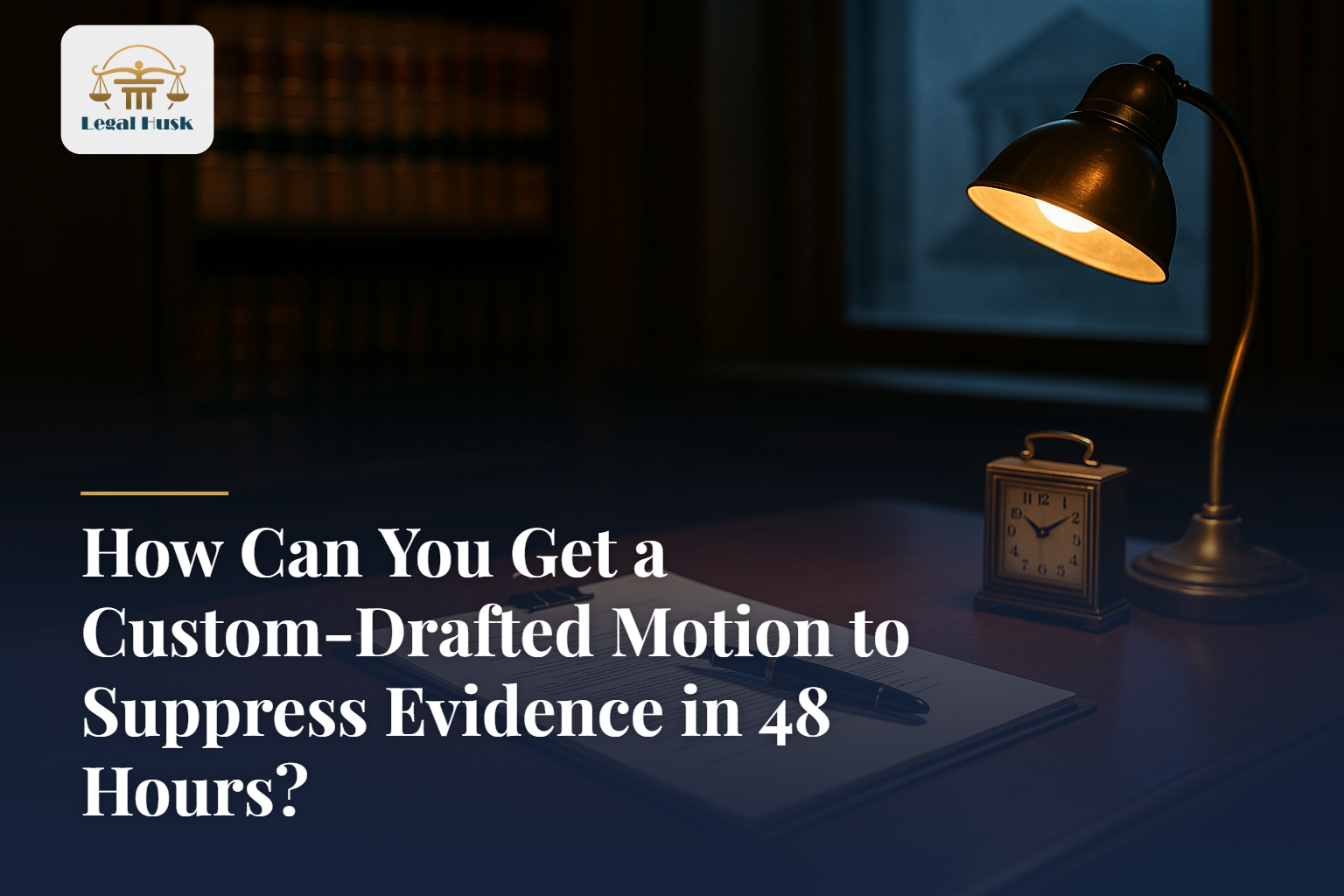 How Can You Get a Custom-Drafted Motion to Suppress Evidence in 48 Hours?