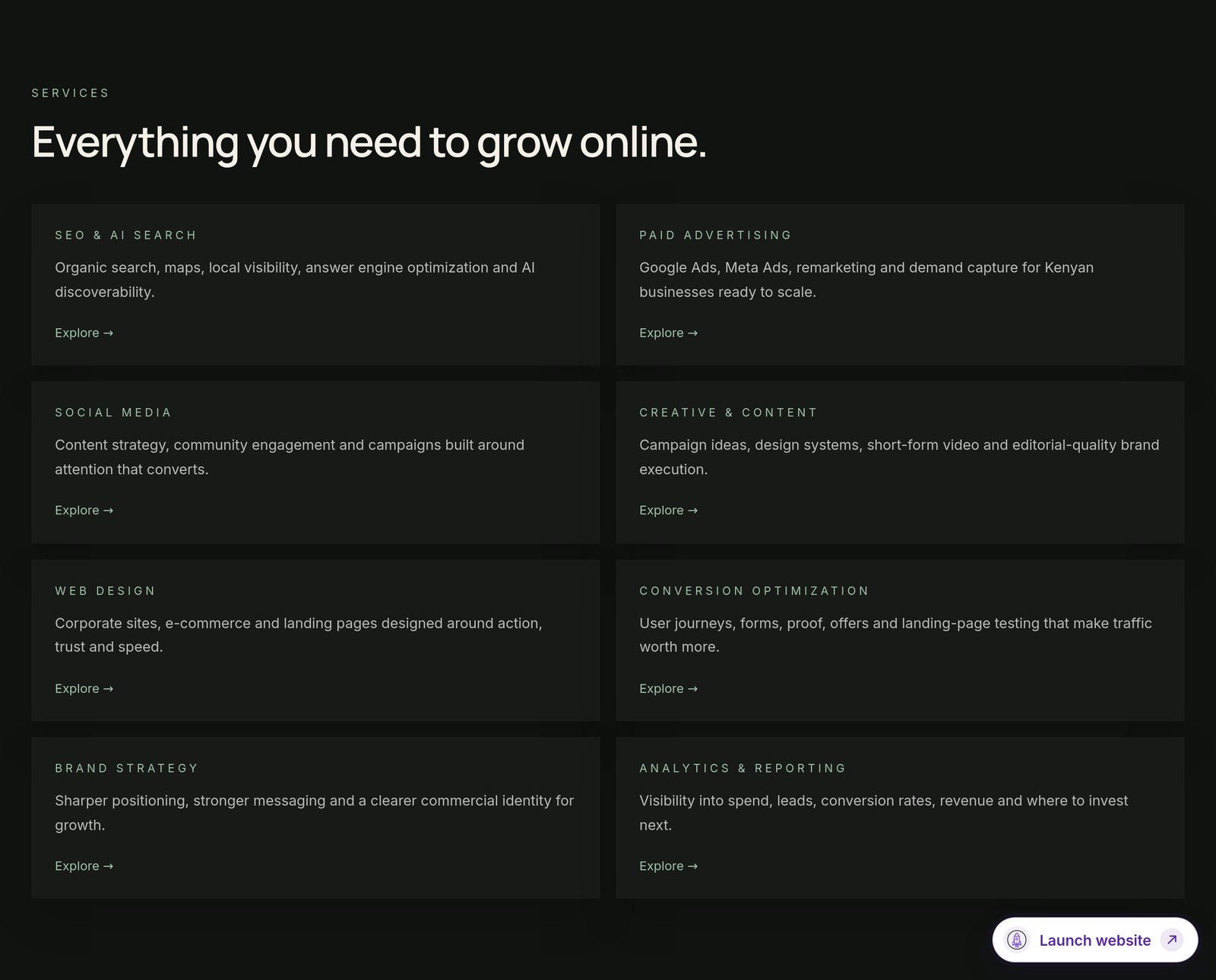 Services Preview component