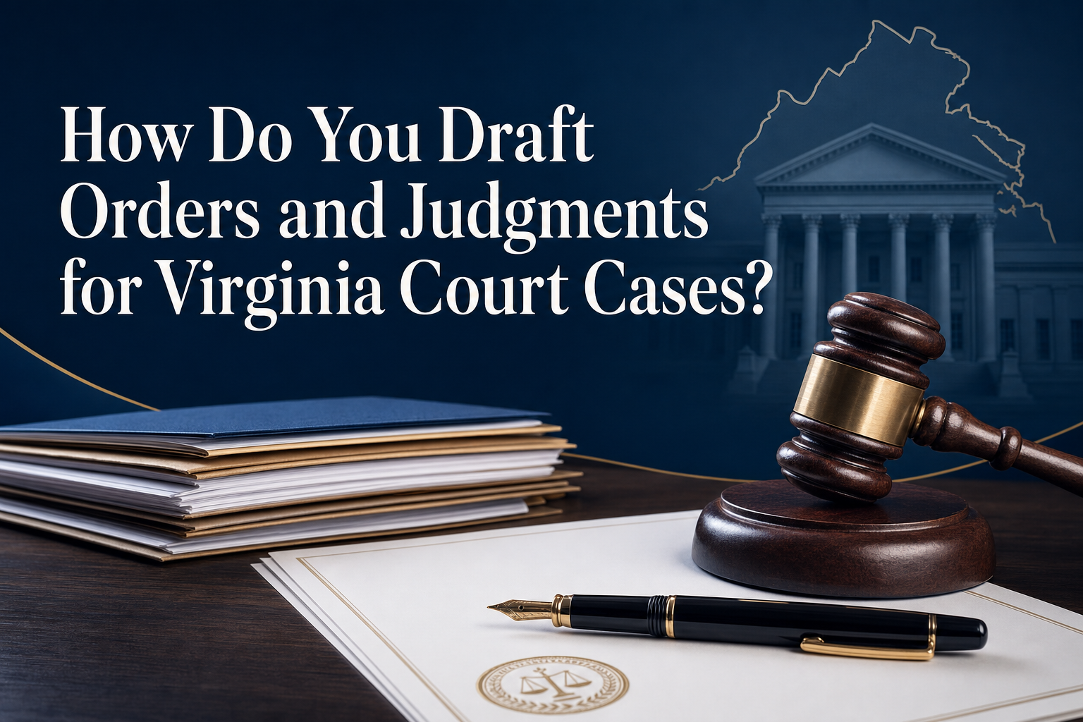 How Do You Draft Orders and Judgments for Virginia Court Cases?