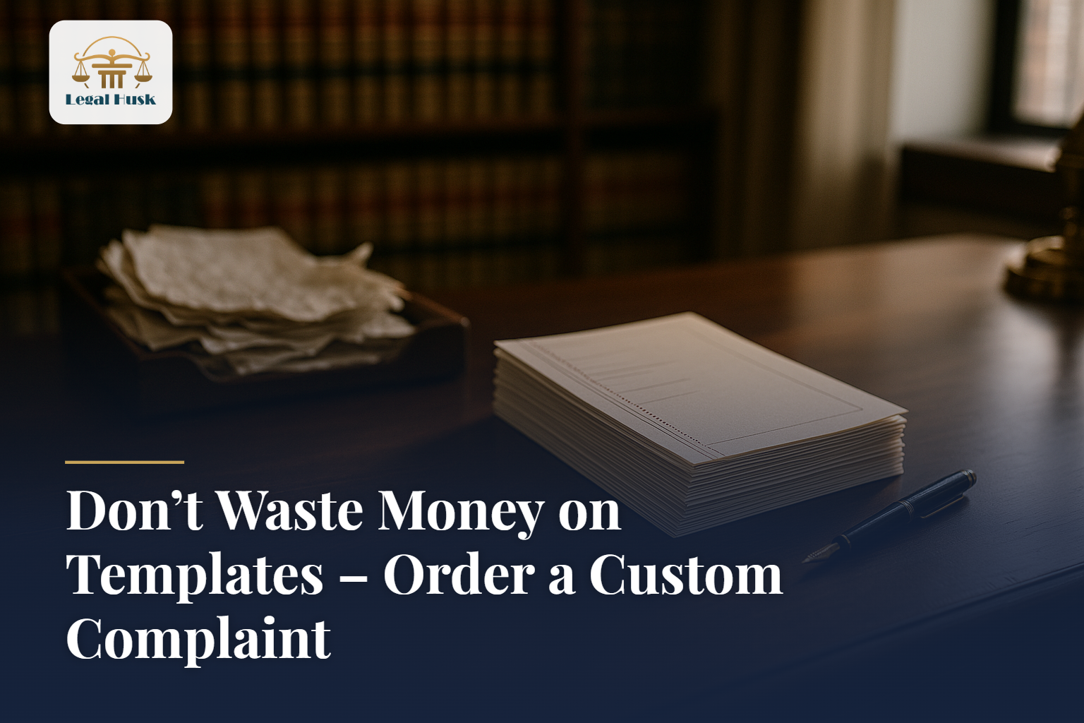 Don’t Waste Money on Templates – Order a Custom Complaint