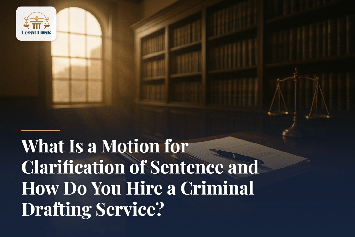 What Is a Motion for Clarification of Sentence and How Do You Hire a Criminal Drafting Service?