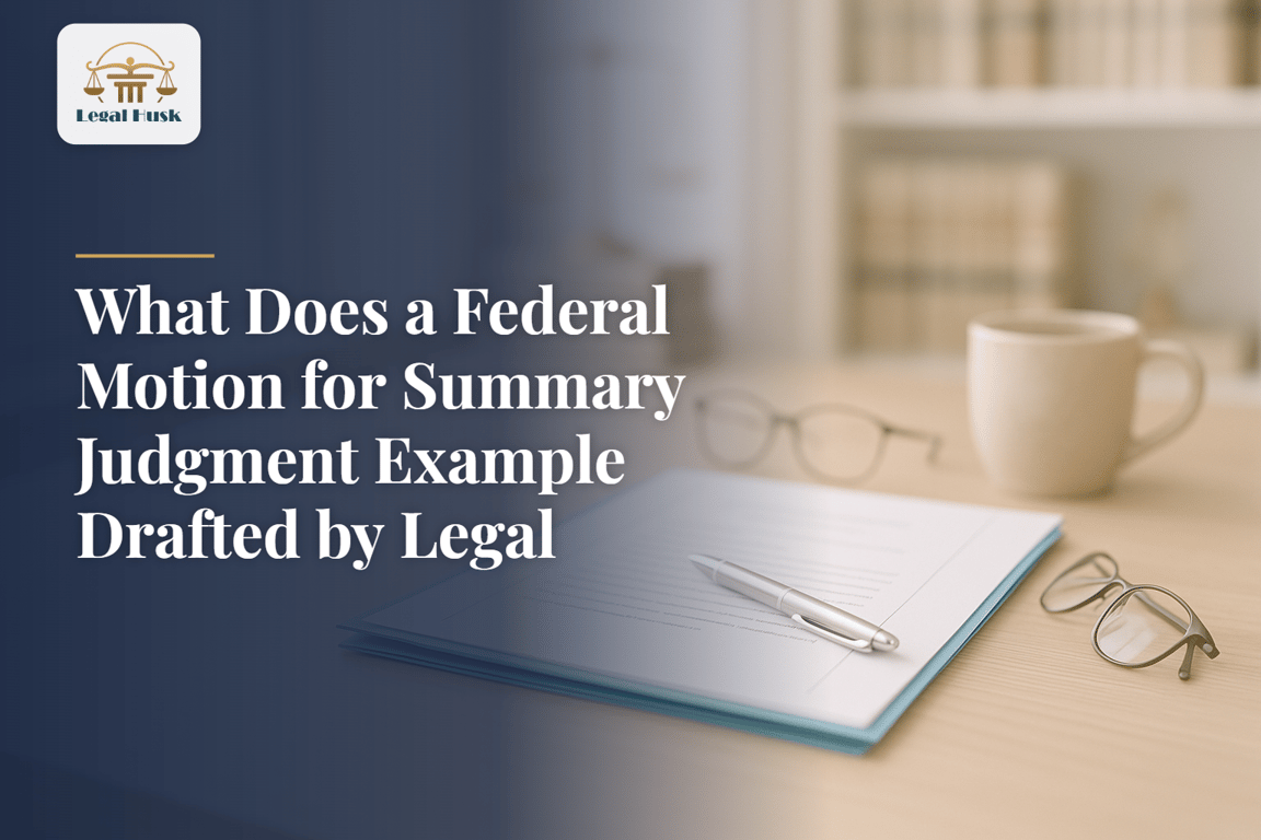 What Does a Federal Motion for Summary Judgment Example Drafted by Legal Writers Look Like?