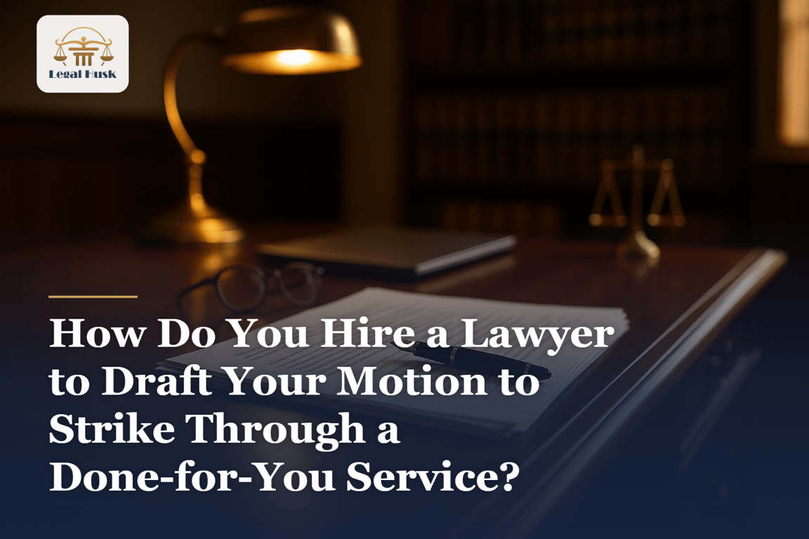 How Do You Hire a Lawyer to Draft Your Motion to Strike Through a Done-for-You Service?
