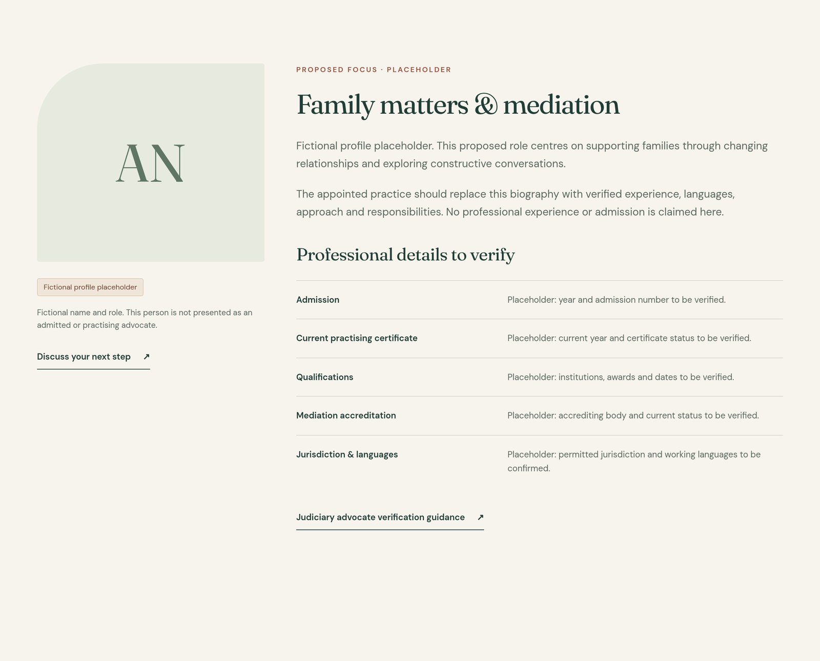 AR · Reusable Lawyer Profile component