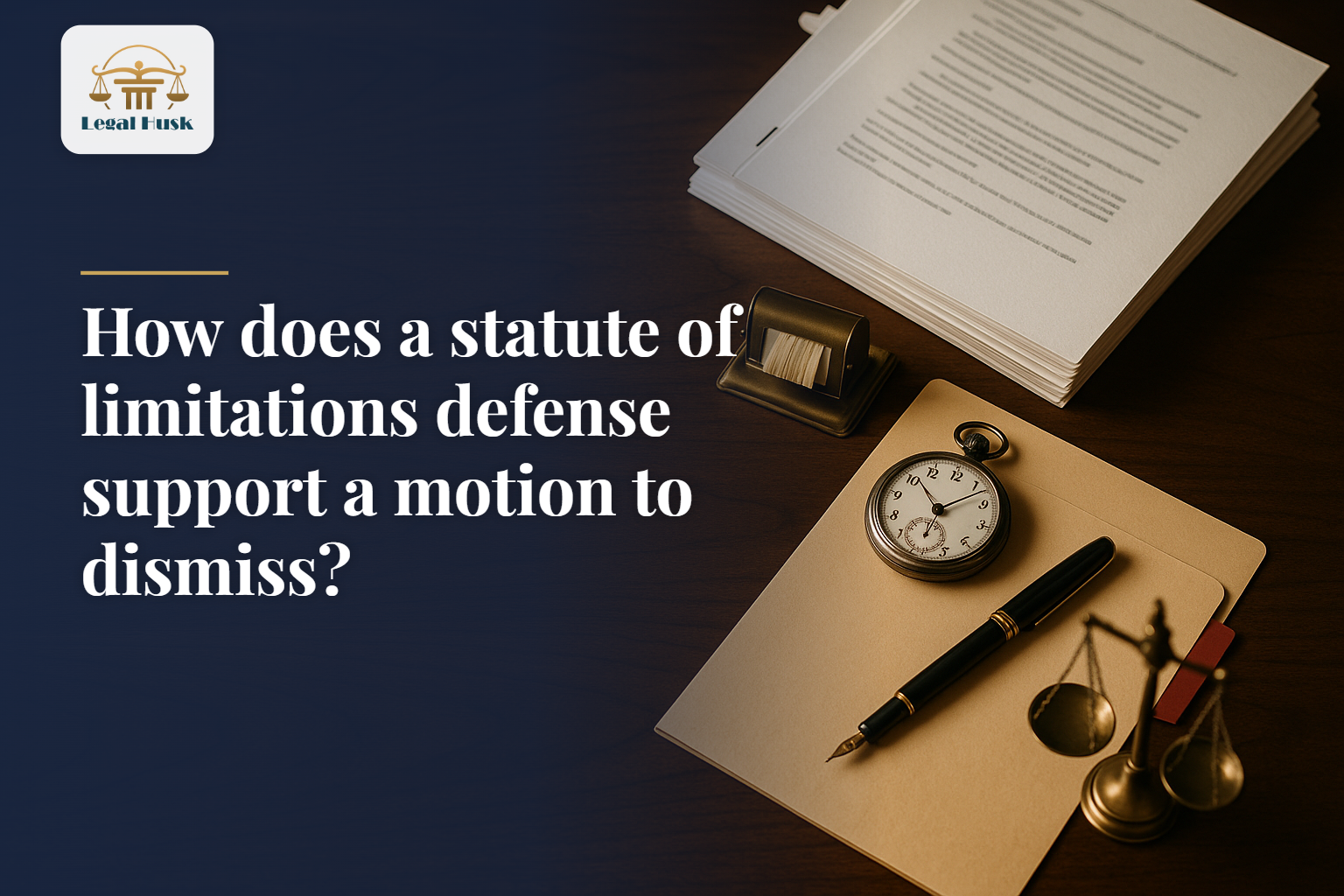 How does a statute of limitations defense support a motion to dismiss?