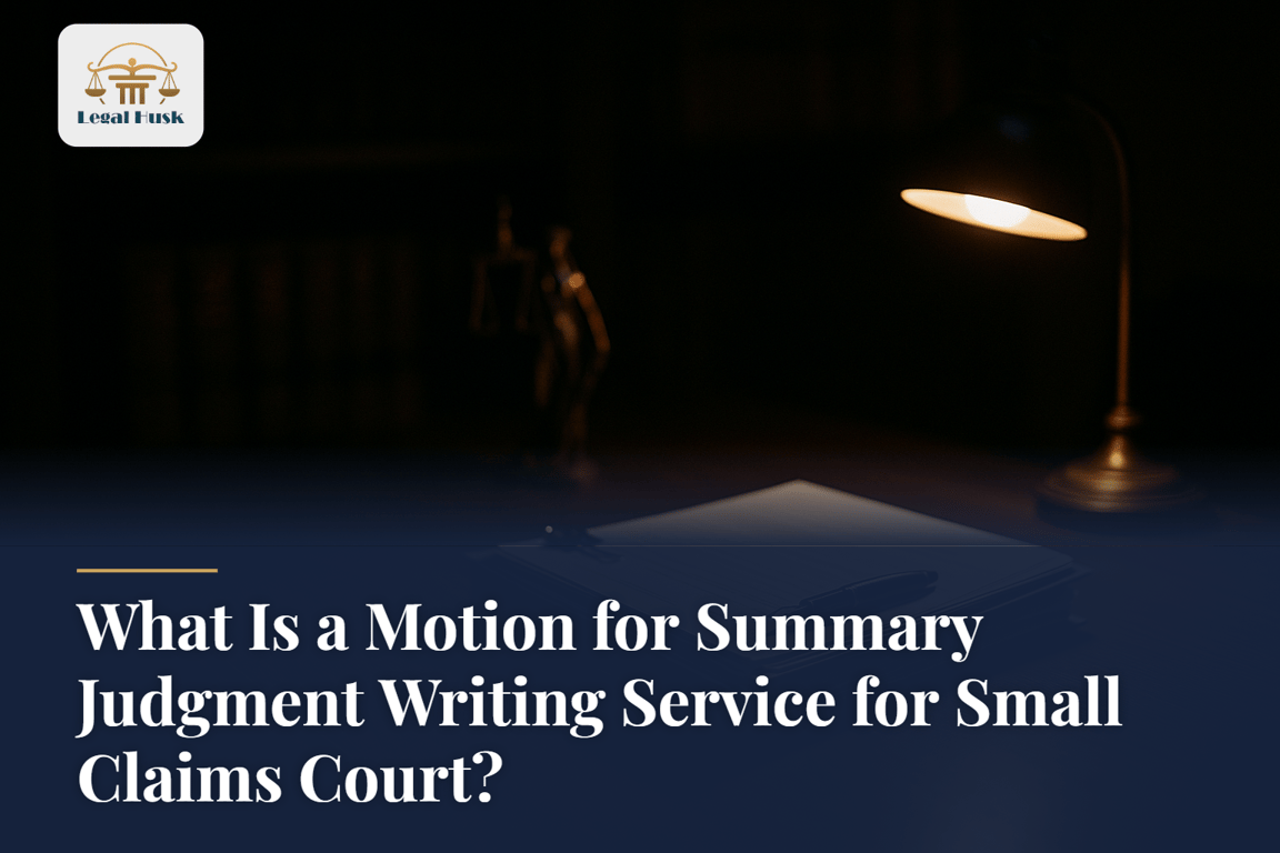 What Is a Motion for Summary Judgment Writing Service for Small Claims Court?