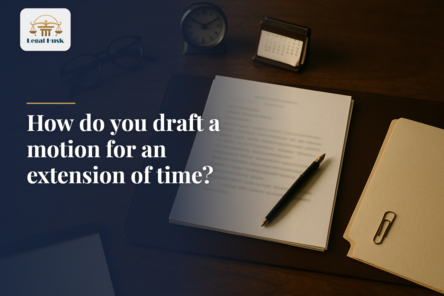 How do you draft a motion for an extension of time?