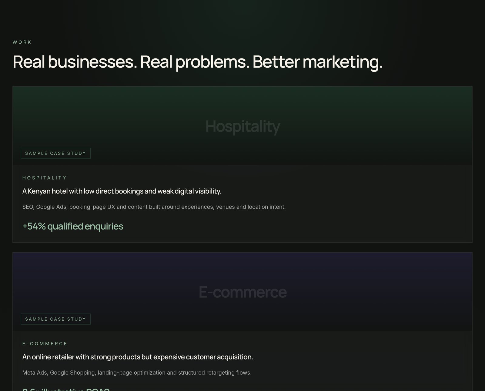 Case Studies component