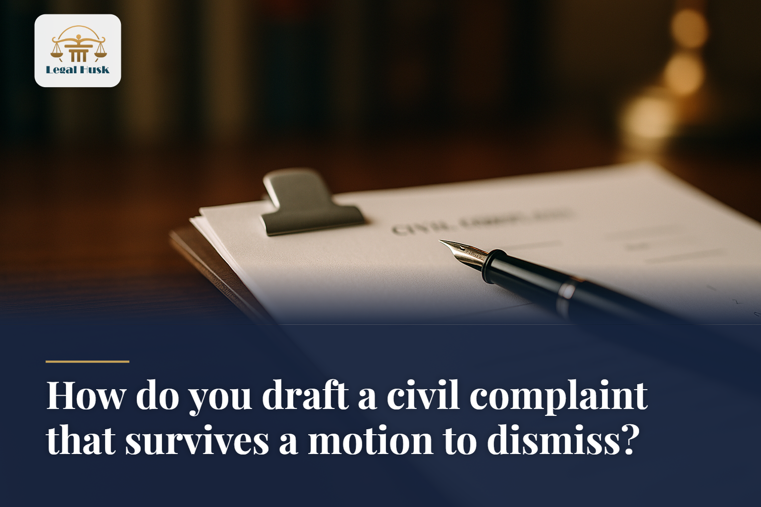 How do you draft a civil complaint that survives a motion to dismiss?