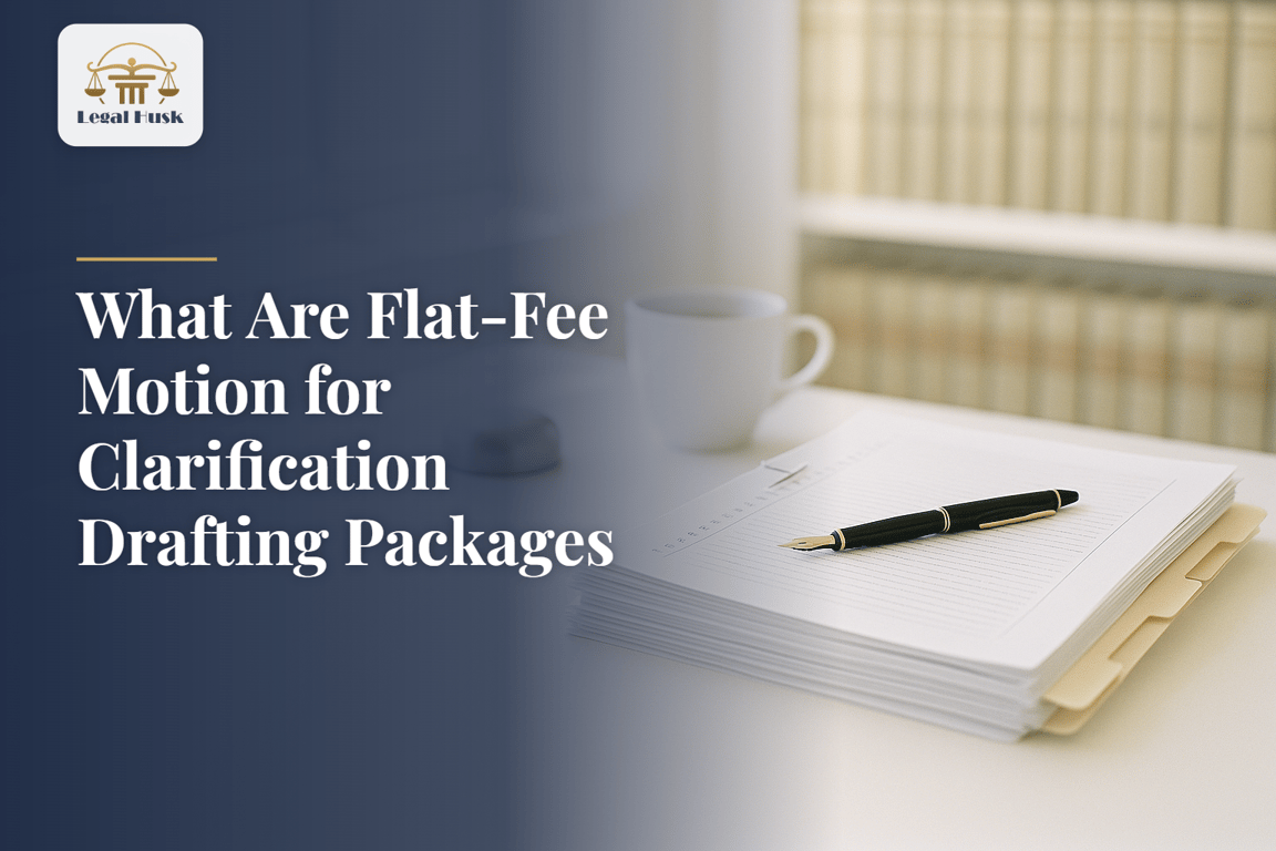 What Are Flat-Fee Motion for Clarification Drafting Packages and How Do They Work?