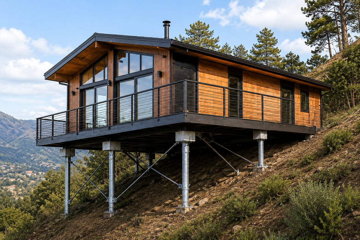 California Hillside Foundation Design For Cabin Projects