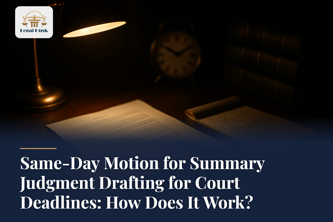Same-Day Motion for Summary Judgment Drafting for Court Deadlines: How Does It Work?
