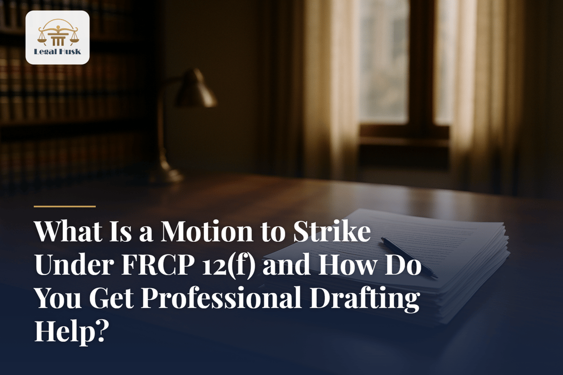 What Is a Motion to Strike Under FRCP 12(f) and How Do You Get Professional Drafting Help?