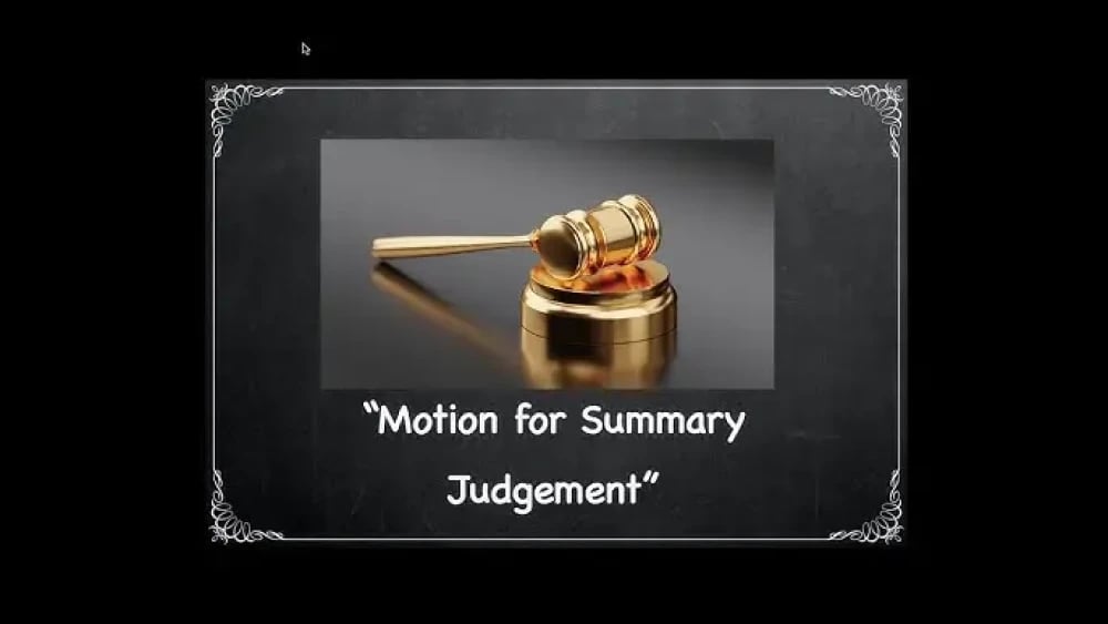 Motion for Summary Judgment Opposition Drafting Services