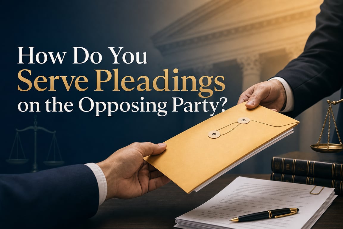 How Do You Serve Pleadings on the Opposing Party?
