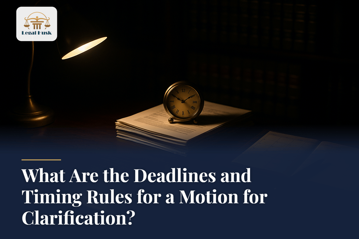 What Are the Deadlines and Timing Rules for a Motion for Clarification?