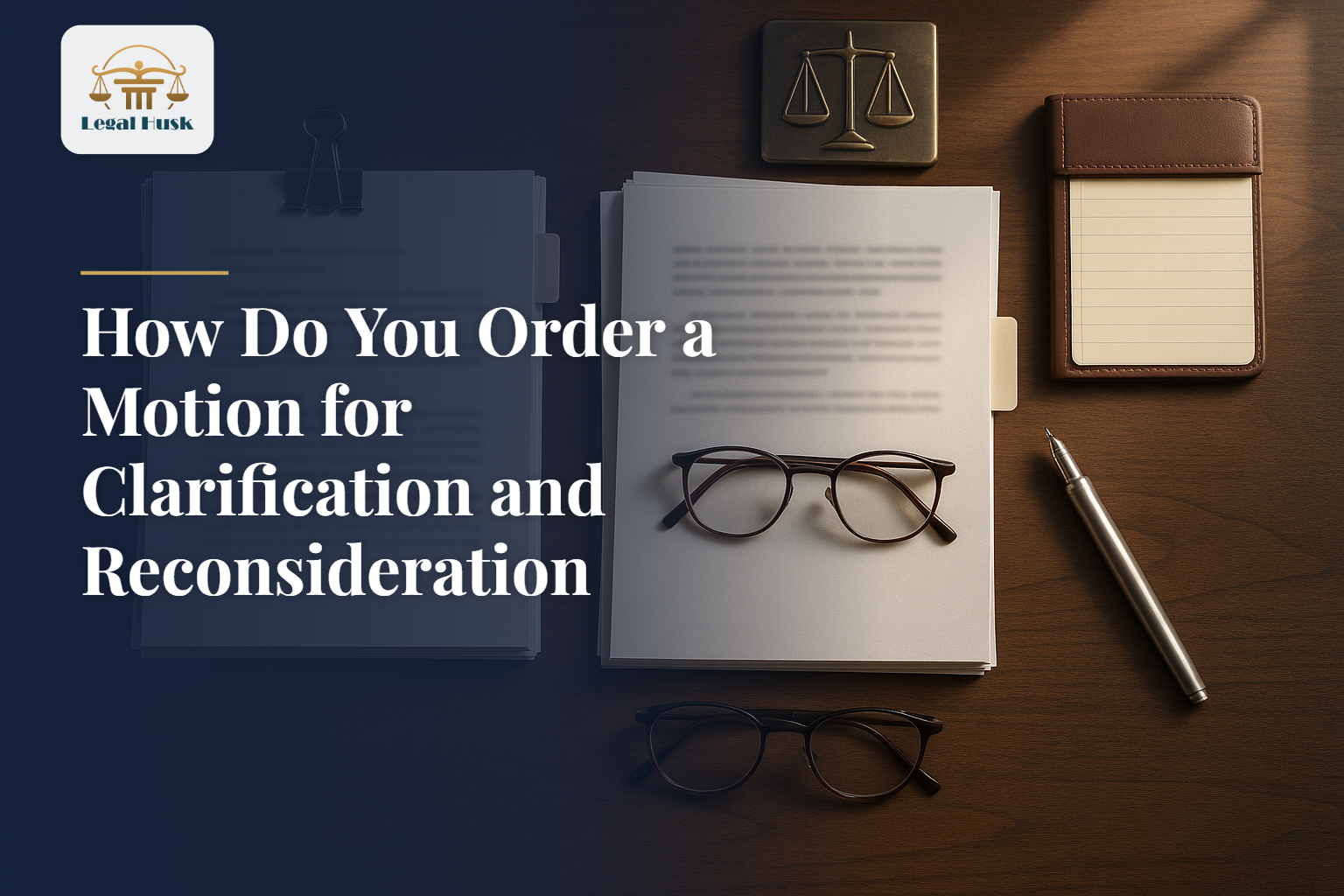 How Do You Order a Motion for Clarification and Reconsideration Draft Together?