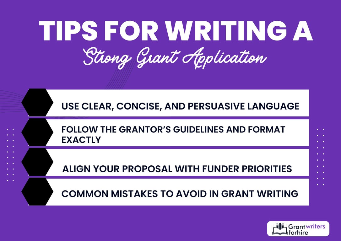 Tips for Writing a Strong Grant Application.
