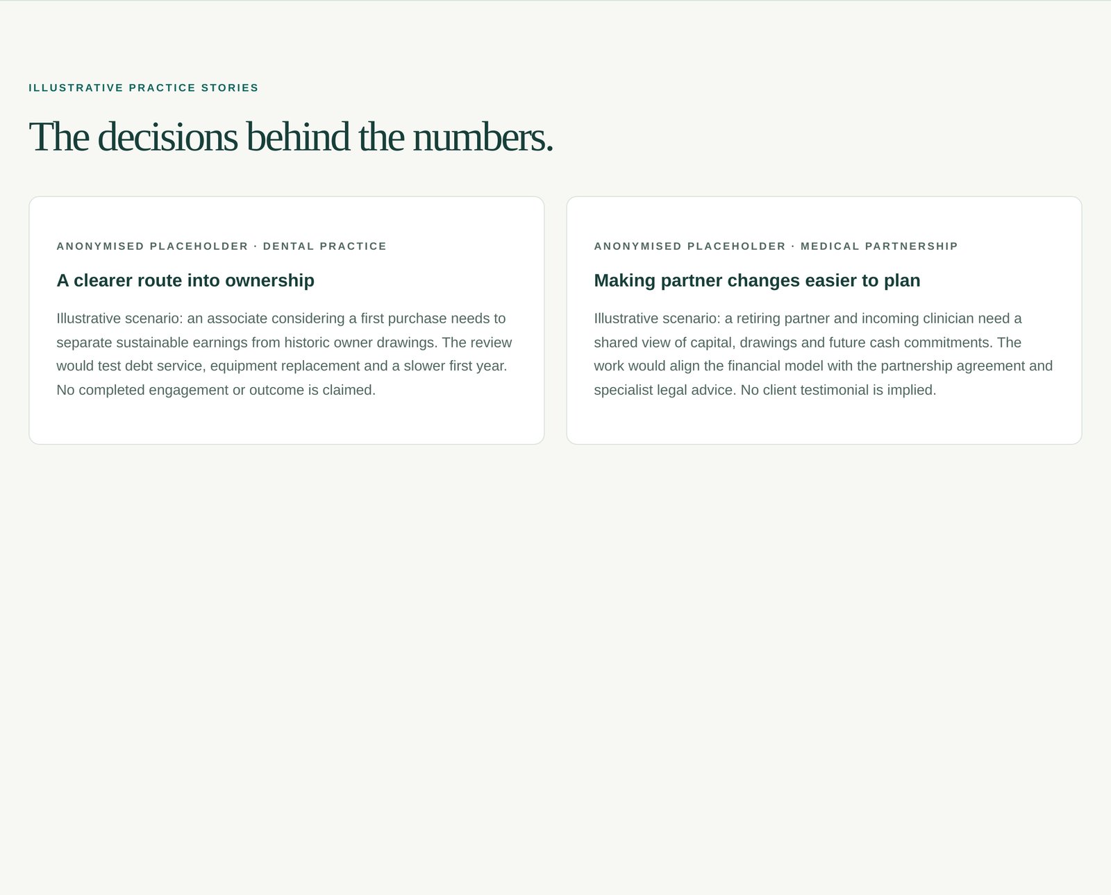 Pulsewell Illustrative Case Studies component