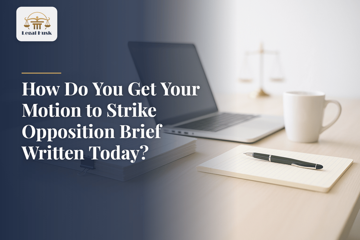 How Do You Get Your Motion to Strike Opposition Brief Written Today?