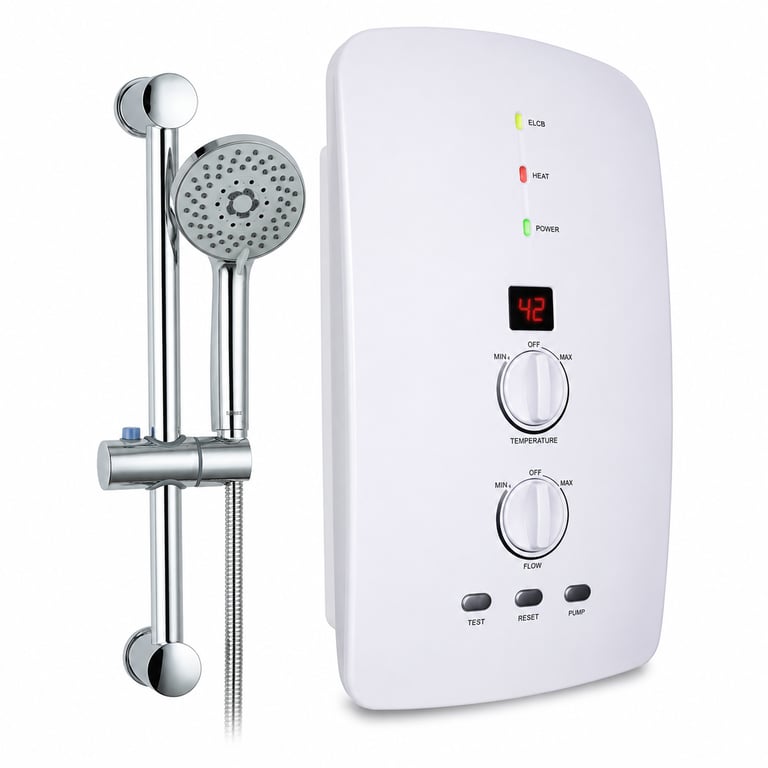 Lirlee Tankless Instant Shower Heater with Pump