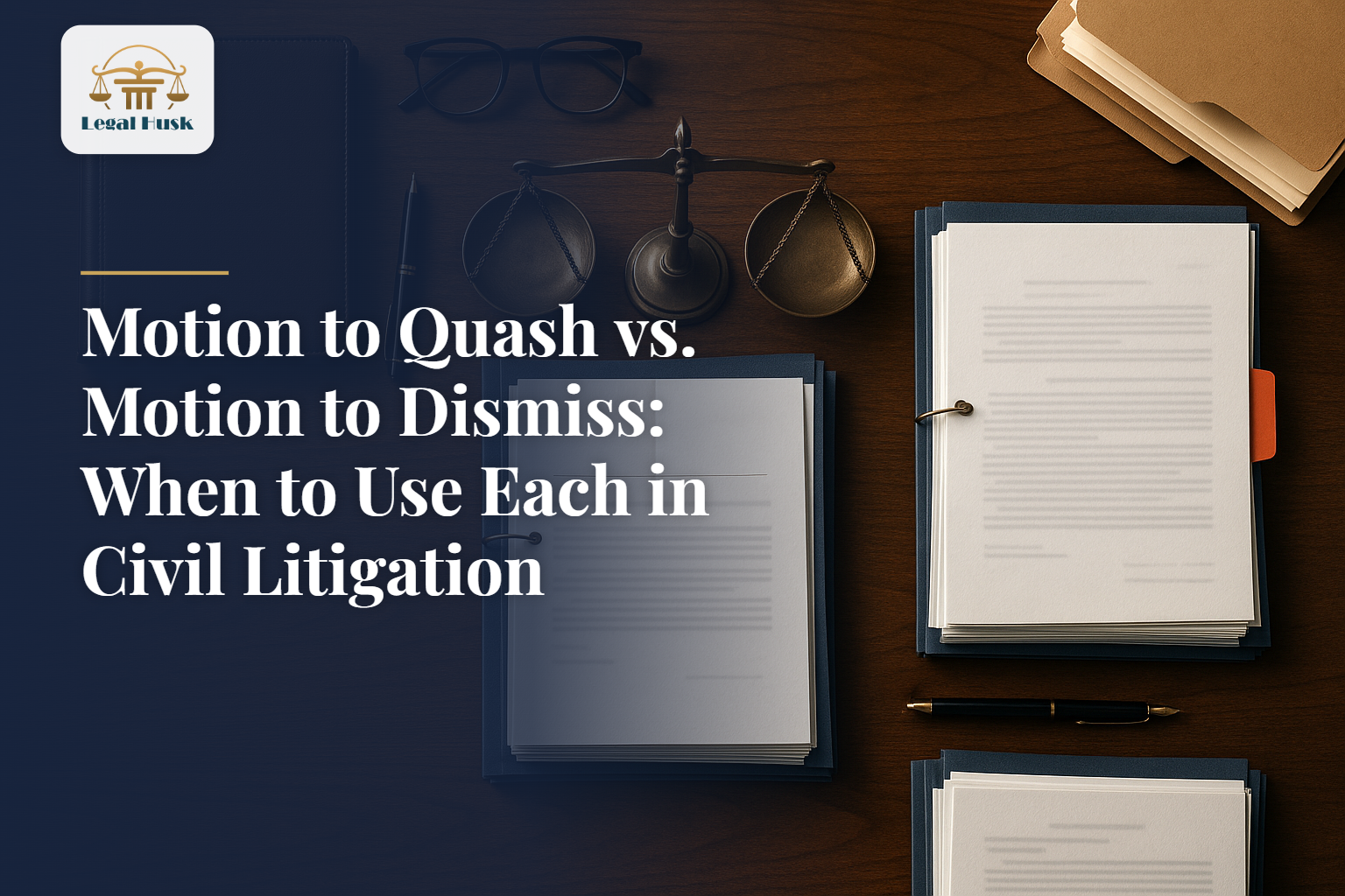 Motion to Quash vs. Motion to Dismiss: When to Use Each in Civil Litigation