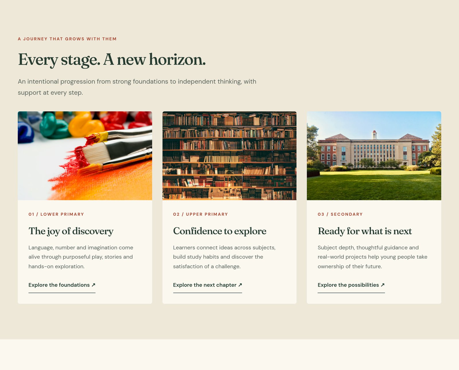 Baobab / Academic Pathway cards component
