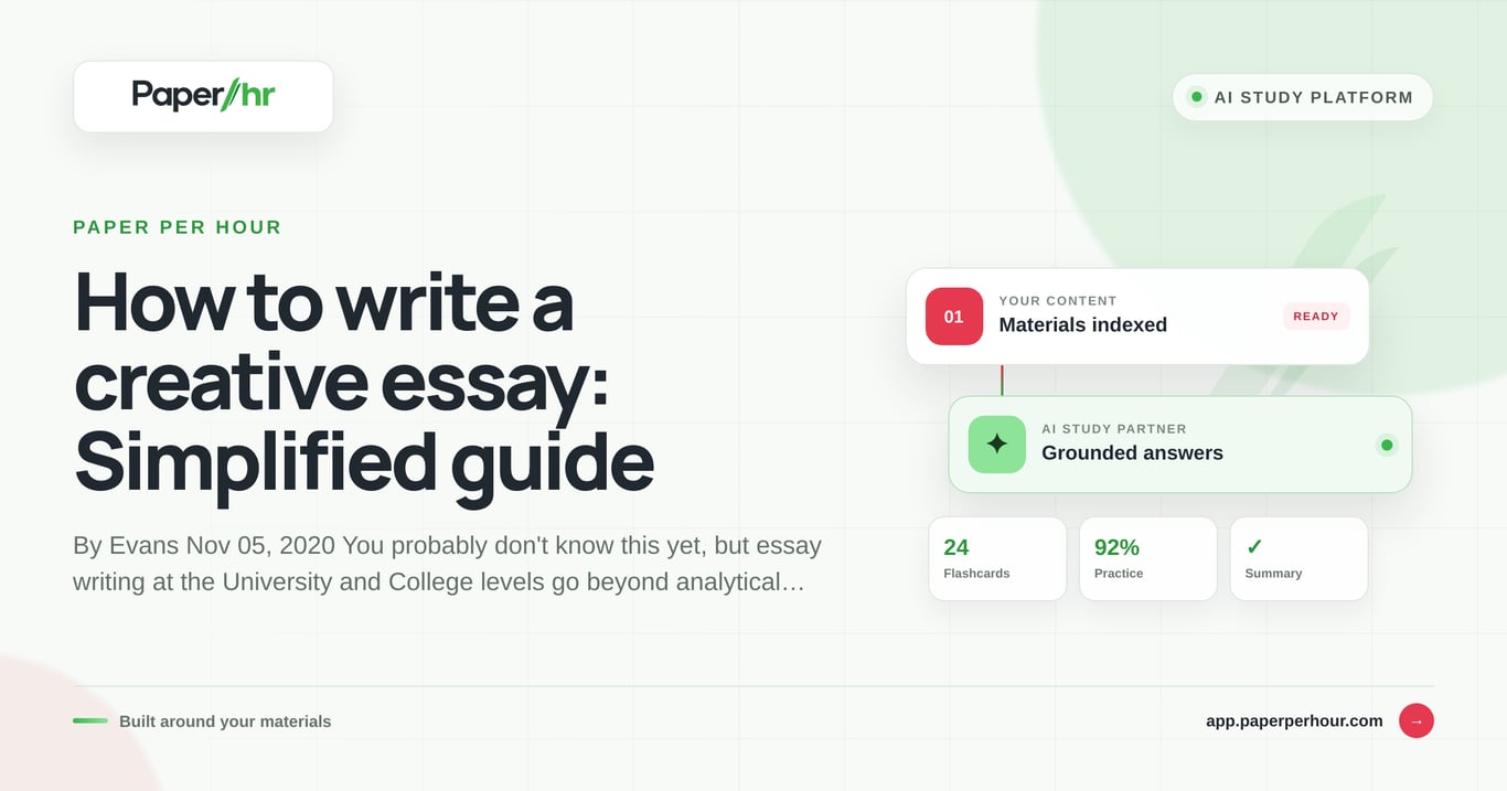 How to write a creative essay: Simplified guide