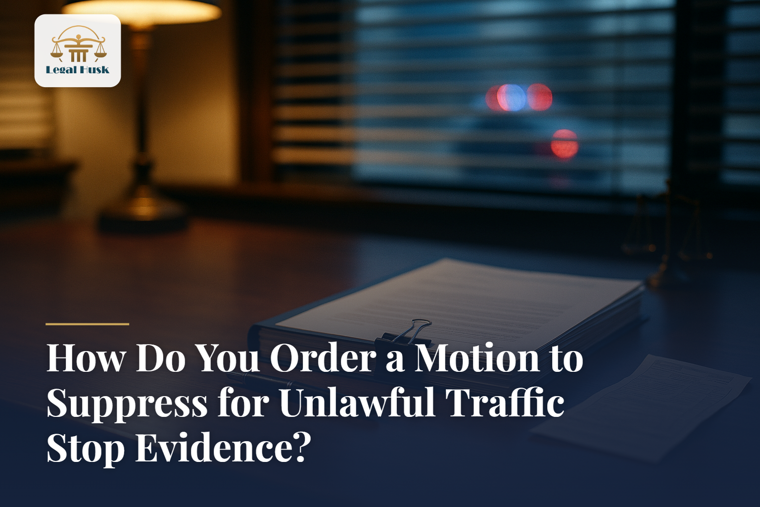 How Do You Order a Motion to Suppress for Unlawful Traffic Stop Evidence?