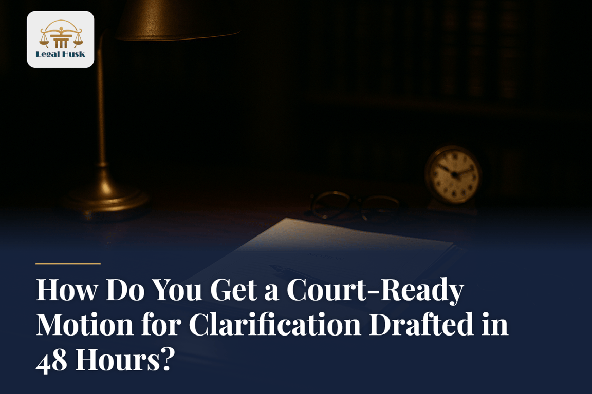 How Do You Get a Court-Ready Motion for Clarification Drafted in 48 Hours?