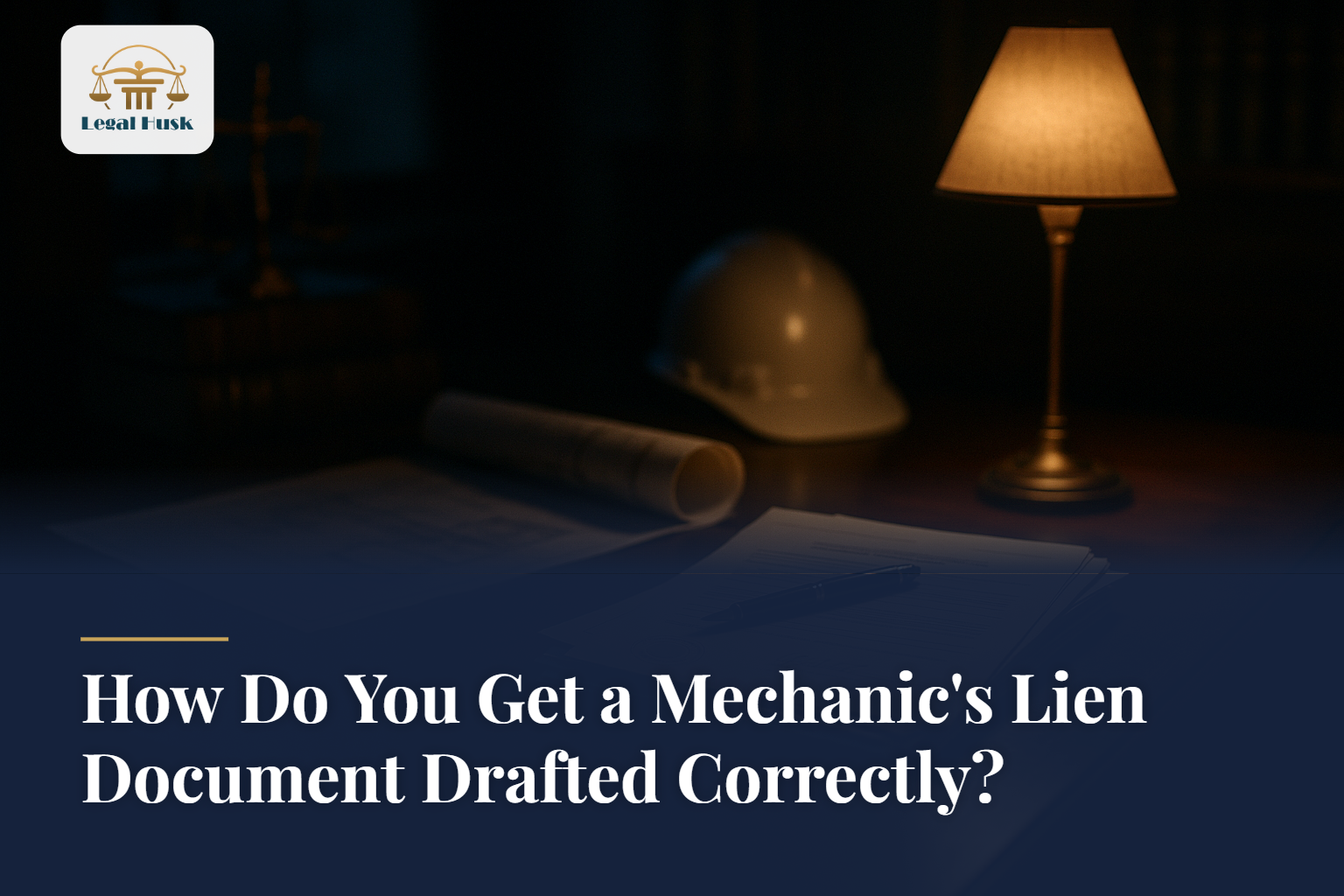 How Do You Get a Mechanic's Lien Document Drafted Correctly?